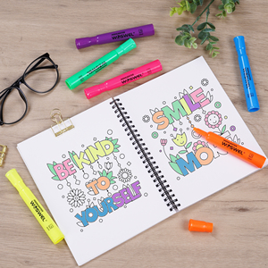Assorted Colors Jumbo <strong>Chisel</strong> <strong>Tip</strong> <strong>Highlighter</strong> Marker Pen Set - Product Image 4