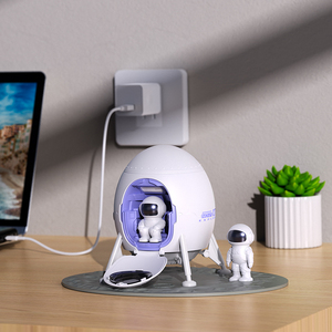 Spaceman gece lambası uzay gemisi projektör tip-c Plug-in bulutsusu işık ortam işığı Astronaut uzay kapsülü BT hoparlörlü - Product Image 2