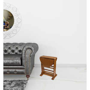 21 \ "HMS Nâu rắn gỗ hình bầu dục thả lá cuối bảng cho đồ nội thất phòng khách - Product Image 3