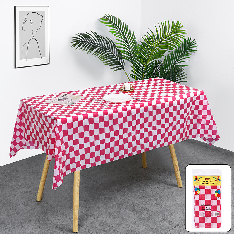 Damier rose blanc
