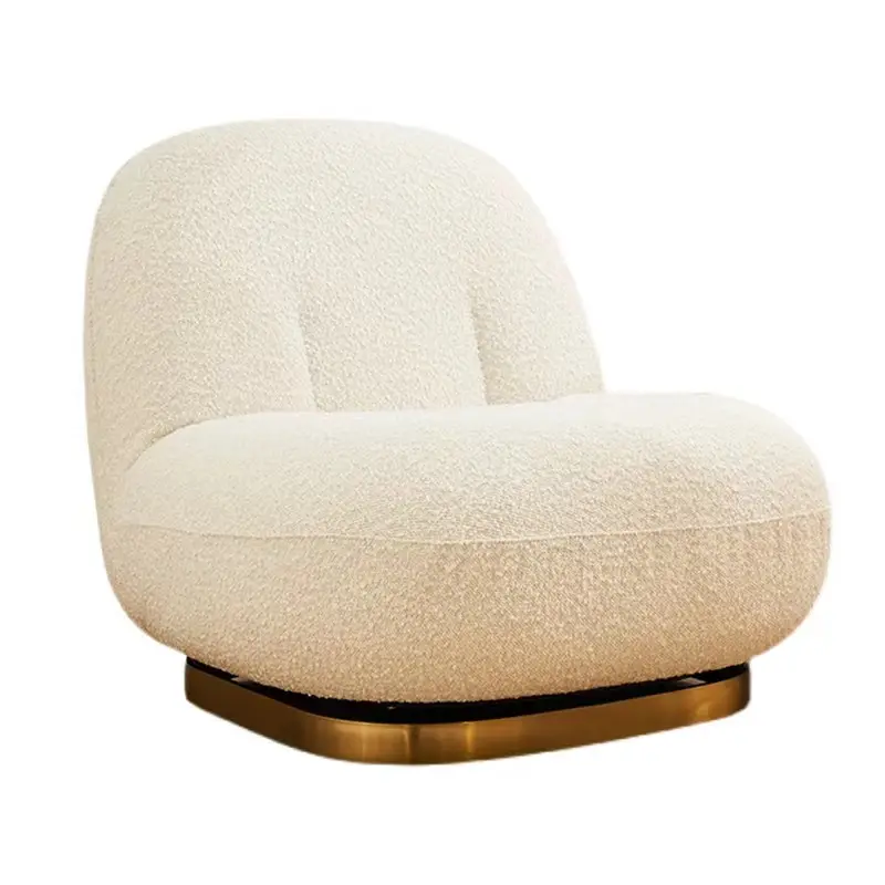 GUBI PACHA Lounge Chair agnello lana velluto pigro divano singolo mobili soggiorno sedia reclinabile girevole