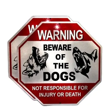 Pas Op Voor Hond Reflecterende Zeer Zichtbare Waarschuwingsborden Aluminium Waarschuwingsbord, Niet Verantwoordelijk Voor Letsel Of Overlijden, Uv Beschermd