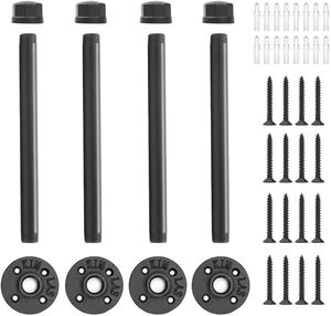 Industrieel Pijp Kledingrek Aan De Muur Gemonteerd Kledingrek Zware Rustieke Vintage Staal Black Metal Kleding Ophangstaaf - Product Image 6