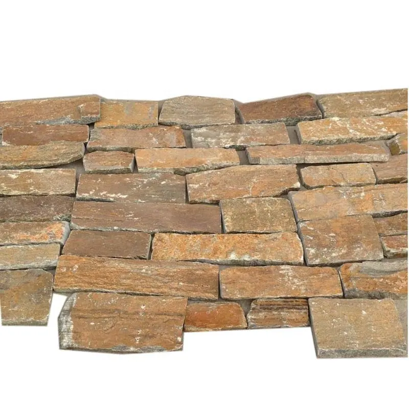 Split faccia Rustico quarzite ashlar modello di pietra esterno rivestimento della parete di piastrelle
