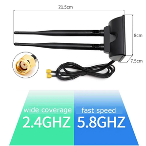 2.4G 5.8G Antenna WIFI Dual Band Base magnetica aerea lampone Pi 5 maschio con 2M cavo per Router Wireless scheda di rete - Product Image 6
