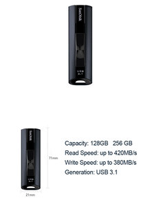 SanDisk-unidad Flash de estado sólido CZ880 Extreme PRO, 128 de memoria USB 3,1 GB, de alta velocidad, 420 MB/s - Product Image 4