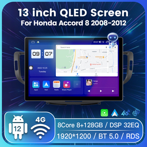 13.1 ''2din QLED màn hình 1920*1200 Android 12 4 gam âm thanh xe hơi cho Honda Accord 8 2008 2012 stereo GPS Blaupunkt âm thanh xe hơi - Product Image 2