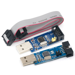 1Set USBASP USBISP AVR <strong>Programmer</strong> USB <strong>ATMEGA8</strong> ATMEGA128 ATtiny/CAN/PWM 10Pin Wire Module DIY + 10Pin To 6 Pin Adapter Board