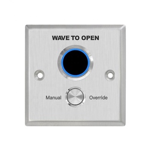 Sistema de control de acceso de puerta inteligente Sensor infrarrojo IR sin contacto Sin toque Interruptor de botón de salida de anulación manual - Product Image 1
