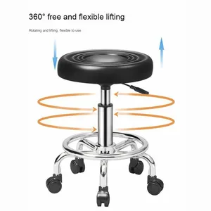 Hiện đại đơn giản thanh cao ghế Nhà Xoay Phân xoay nâng Thẩm mỹ viện Phân ngoài trời khách sạn ăn khung kim loại vật liệu PU - Product Image 3