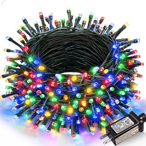 Luci della stringa di natale per esterni funzione del Timer per interni 8 modalità estensibili filo verde luci della stringa di fata impermeabile per albero di Natale - Product Image 4