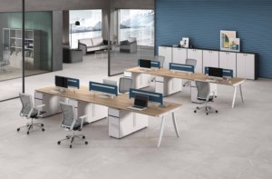 Modern Modular <strong>Multi</strong>-person Combination Desk Contemporary <strong>Functional</strong> Desks <strong>Design</strong> 4 Way Staff <strong>Table</strong> Workstation Made in China - Product Image 6