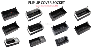 Ab soket AC güç kapağı 2 USB gömme montajlı 2-Socket masaüstü priz alüminyum masa mobilya uyumlu abd AU ab tak - Product Image 3