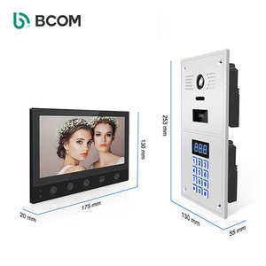Sistema de intercomunicación de videoportero con cable de 2 unidades, Monitor de desbloqueo remoto, visión nocturna impermeable, construcción de Metal para exteriores Tuya