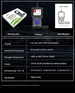 NCFKOS YM509 OBD2 Diagnose werkzeug für Elektroautos Mehrsprachiger Kunststoff-Kfz-Scanner Fehler codes löschen Motor OBD 2Code Reader - Product Image 6