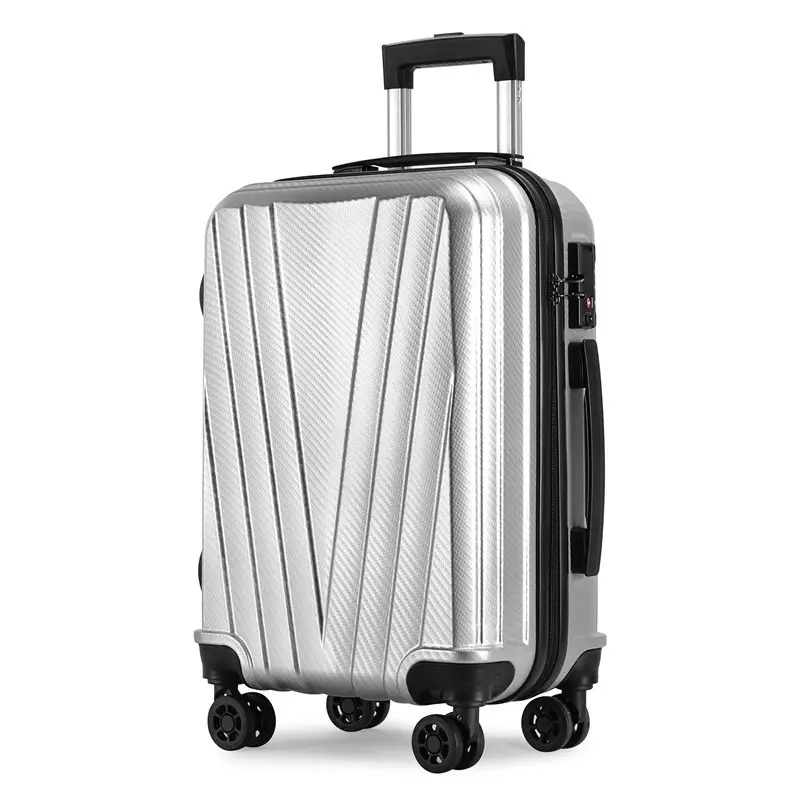 Çin bagaj fabrika kaynağı ucuz promosyon ABS seyahat bagaj bavul setleri seyahat arabası bagaj moda tasarım çanta