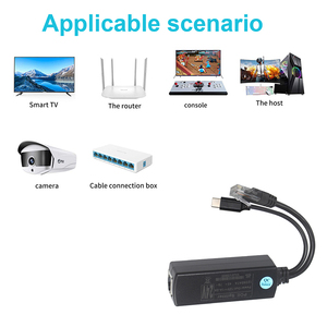 Type-C <strong>Input</strong> <strong>Output</strong> IP CCTV Cameras RJ45 12V POE 24V 0.5A Injector Dual <strong>Ports</strong> POE Lan Power Adaptors for Desktop Connection - Product Image 5