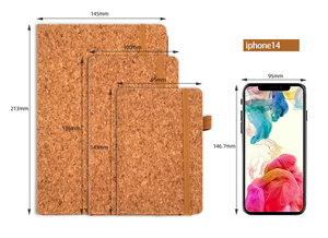 Máy tính xách tay cai trị và Tạp Chí, lót viết Tạp Chí với vòng lặp bút, chấm Tạp Chí A5, bìa cứng với túi giấy, 8.5x5. 8in - Product Image 3