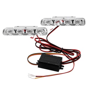 1 takım DC 12V 4 LED flaş denetleyici araba kamyon ışık kırmızı ve mavi yanıp sönen Led stroboskop uyarı ışığı - Product Image 2
