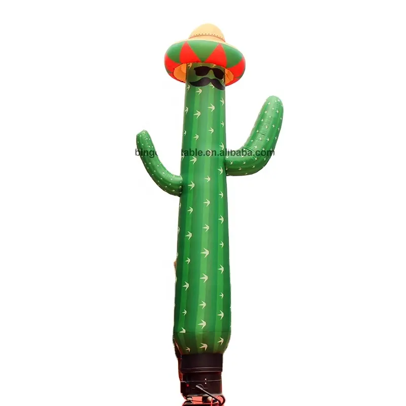 Commercial 4mH petit danseur d'air gonflable d'intérieur cactus gonflable danseur d'air à vendre dessin animé cactus ballon jouets