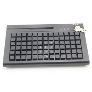 USB/PS/2 78-клавишная программируемая клавиатура POS с блокировкой клавиш и считывателем карт для различных приложений - Product Image 5