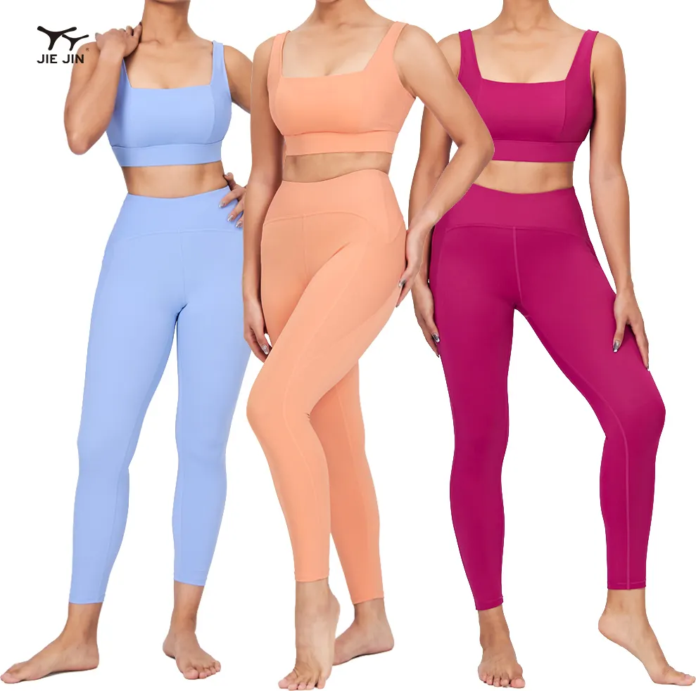 OEM ODM Activewear Suit Sexy Stretch Athletic Girls Lightweight Elastic Gym Wear Fashion Tight Fitness Clothing Yoga Suit