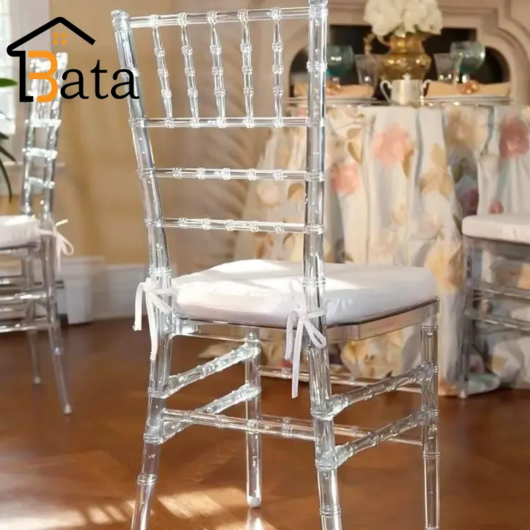 Wholesale Hotel Furniture Wedding Banquet Event Polycarbonate Plastic Clear Transparent Chiavari Tiffany Chair