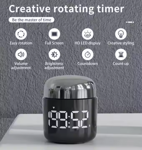 199M59S digitale da cucina Timer LED rotante cilindrico conto alla rovescia orologio con allarme per la gestione del tempo per la cottura - Product Image 3