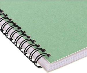 Cuaderno espiral con logotipo impreso personalizado directo de fábrica, 60 hojas, cuadernos de escritura para estudiantes, cubierta de papel