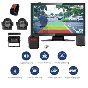AI Backup Camera Vehicle AI Sistema de detección de punto ciego para bus IP69K Identificar vehículos de peatones - Product Image 2