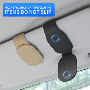 Sáng tạo xe kính clip, <span class=keywords><strong>sunvisor</strong></span> Kính mát chủ da đậu xe chủ thẻ Kính mát trường hợp lưu trữ từ xe tổ chức - Product Image 2