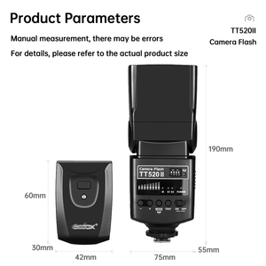 GodoxTT520IIユニバーサルスタジオフラッシュ用カメラフラッシュ、周辺機器フィルライト、モデルカメラライト - Product Image 2