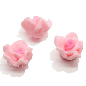 New 14 Mét Mini 3D Kawaii Polymer <span class=keywords><strong>Clay</strong></span> Rose Hoa Chunky Hạt DIY Tóc Headband Trang Trí Kết Quả Trang Sức - Product Image 2