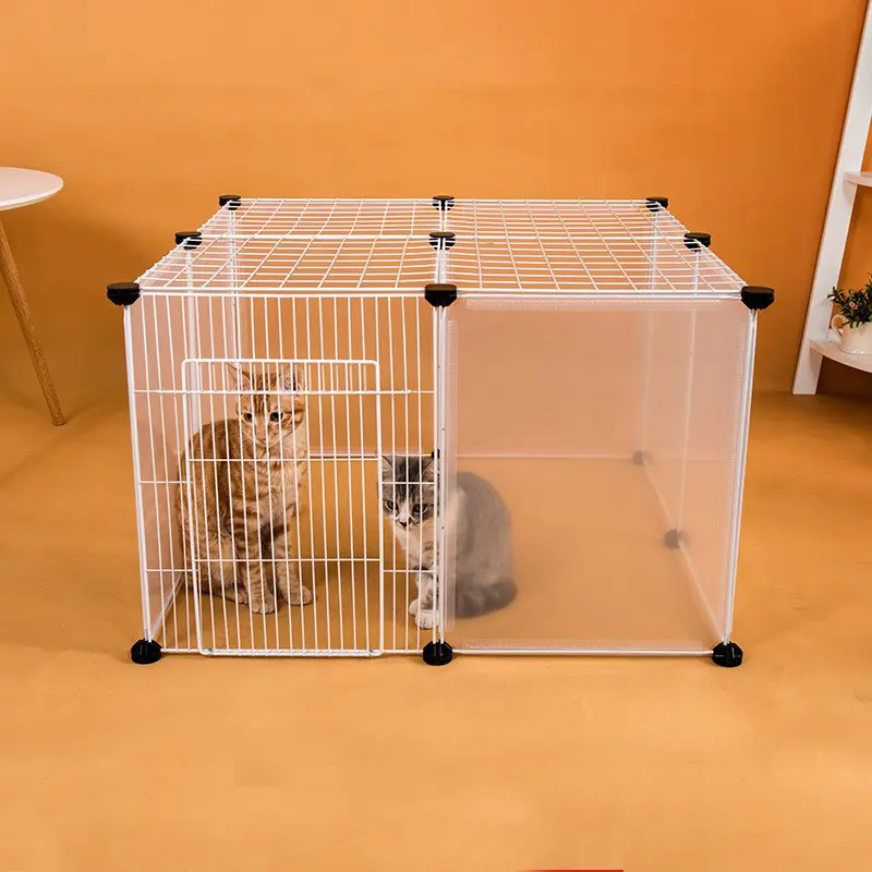 Pet fence home creative assembly puppy enclosure cat cage house dog cages metal kennels dog kennels cages