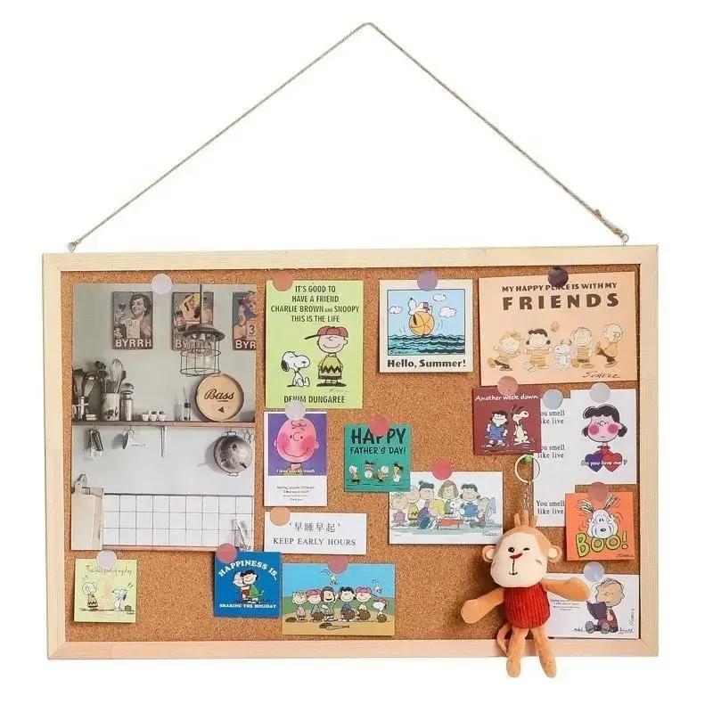 Wholesale Custom Size Wood Frame Home School Message Board Cork Bulletin Board