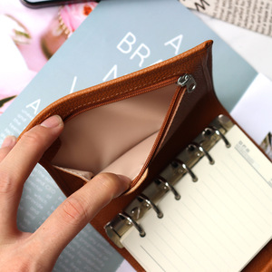 A6 Binder Cover Leather Diary A7 Binder Wallet Planner Book Cover <strong>Writing</strong> Journal <strong>Printing</strong> Custom Journal <strong>Notebook</strong> with Binder - Product Image 5