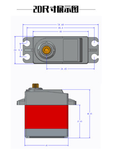 15KG Motor mit hohem Drehmoment Digital TD-8115 180 270 360 Servo Metall getriebe für Arduino DIY 1/8 1/10 1/12 RC Auto Hubschrauber Flugzeug Roboter
