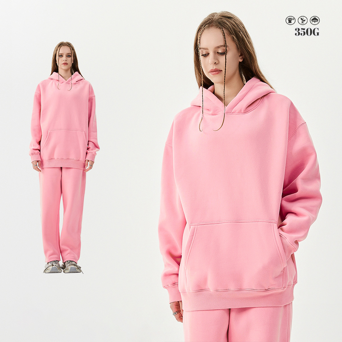 Pink hoodie
