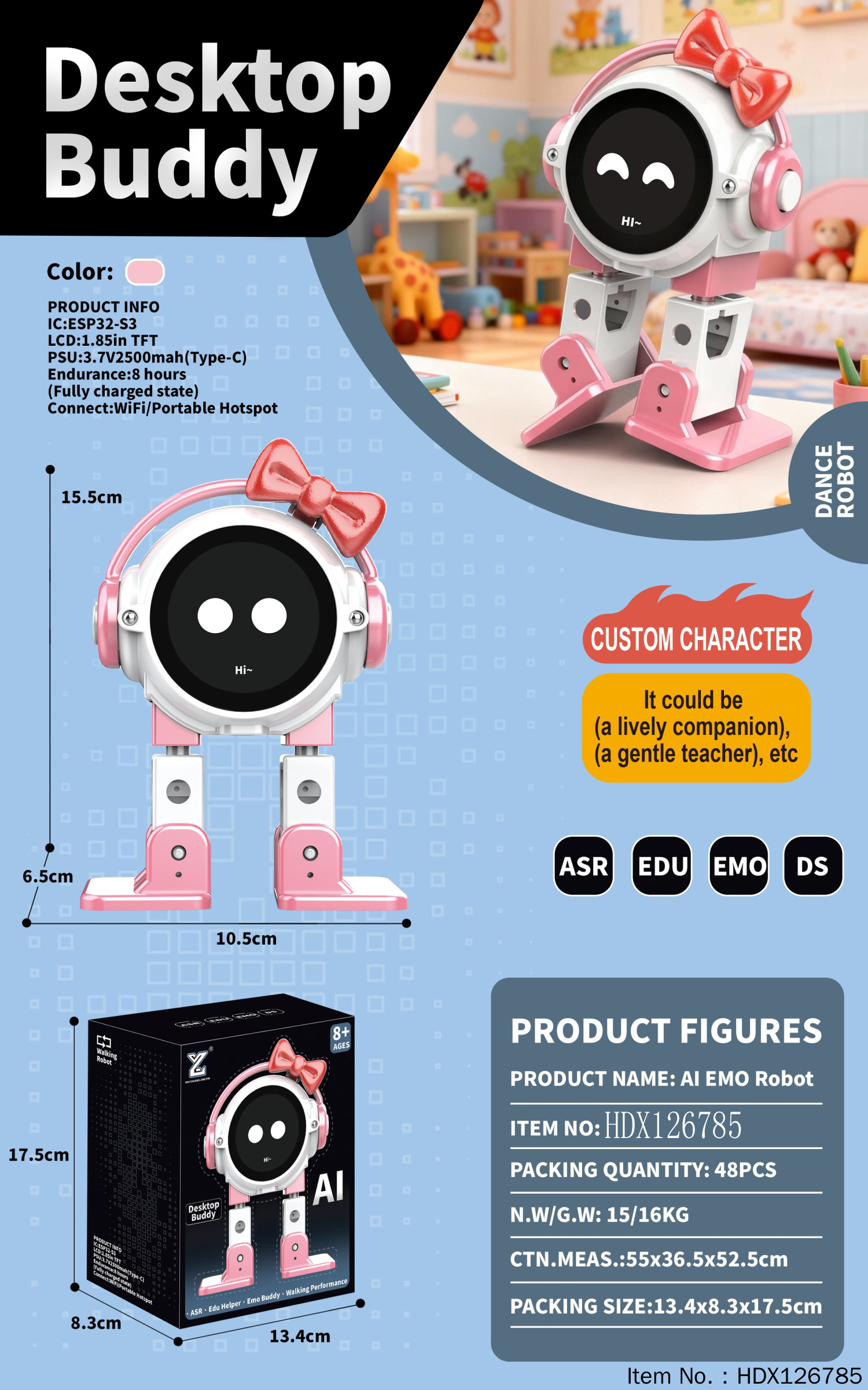 HDX126785 Version IA écran rond AEKO ELECTRIC ROBOT