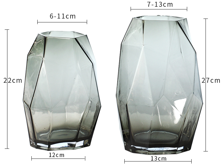 Creative geometric Glass & Crystal Vases Glass Vases Modern Glass Flower Vase