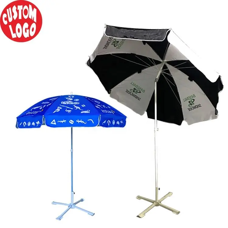 Guarda-chuva da propaganda, tamanho grande, revestimento uv, sol ao ar livre, praia, com logotipo, impressão, inflável, cadeira de praia e conjunto de guarda-chuva