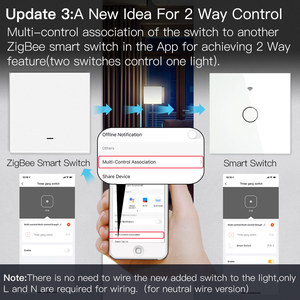 Tuya vita intelligente app Push Button switch smart 3 Gang bianco Zigbee Interruttore Della Luce A Distanza Senza Fili di Controllo di Lavoro con Smart altoparlante - Product Image 3