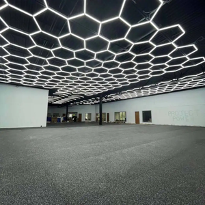 Vendita diretta in fabbrica esagonale esagonale griglia soffitto dettaglio luce LED a nido d'ape per commerciale auto show floor - Product Image 2