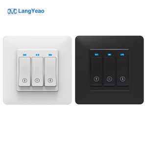 LangYeao Tuya akıllı yaşam WiFi + BLE anahtarı cam dokunmatik panjur haddeleme perde basmalı düğme anahtarı Alexa Google ev ile - Product Image 1