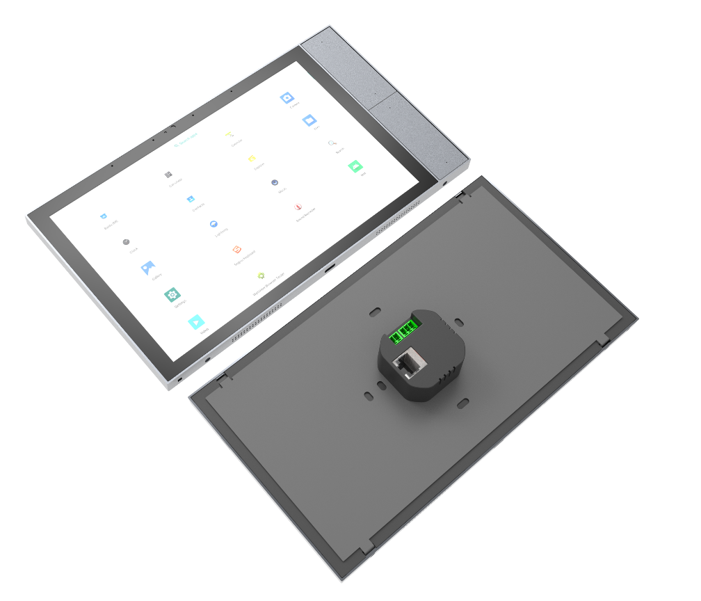 S9PE-NZ (POE RJ45*1, Interruptor de Escena*4, Botón LCD ON/OFF*1) Gris