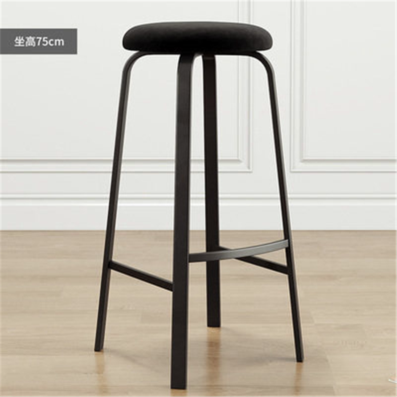 75 cm height-black velvet seat cushion