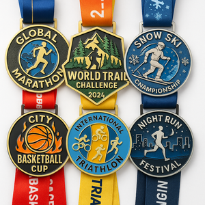 Fabrik benutzer definierte Medaillen Sport medaille Medaillen Sport metall mit Logo Großhandel Auszeichnungen Hersteller - Product Image 1