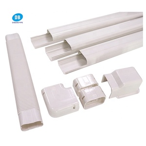 4&quot; W <strong>Entry</strong> Wall Cover Decorative PVC Line Set Cover Kit Accessories for Ductless Mini <strong>Split</strong> Air Conditioners - Product Image 3