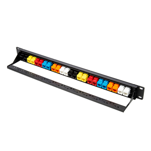 24 puertos descargados montaje en rack en blanco blindado UTP FTP SFTP Cable de red Patch Panel para módulos Keystone Jack - Product Image 5