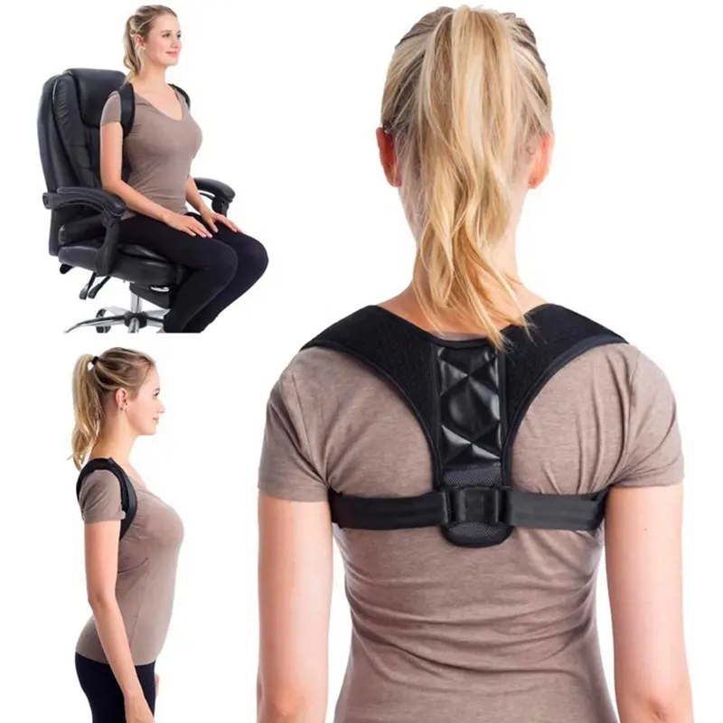 姿勢矯正と腰痛緩和のための調節可能な通気性コットンショルダー姿勢補正バックブレース